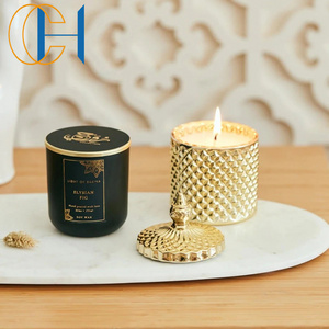 C&H luxury small round candle long time burning scented candle handmade decorative coconut candles