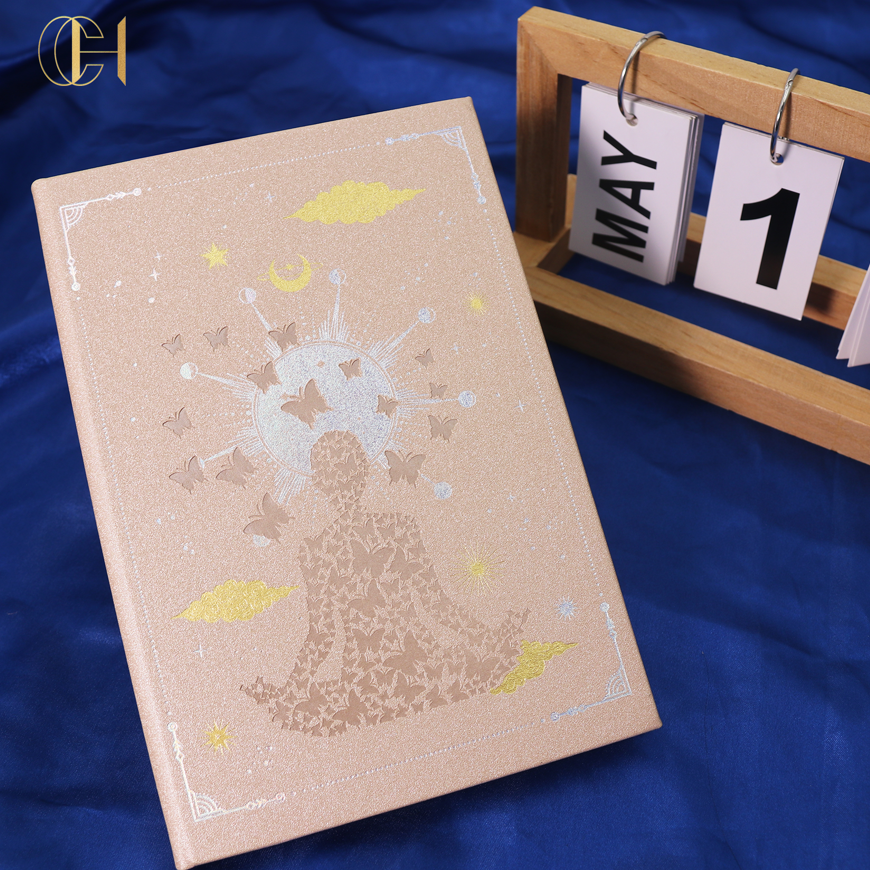 C&H Luxury Gift Personalized  Academic Diary 2023 2024 Elastic band PU leather Hardcover agenda Planner Journal Notebook