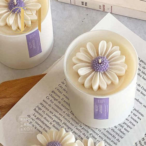 C&H High Quality Home Decoration Flower Cactus Wax Fragrance Scented Candles