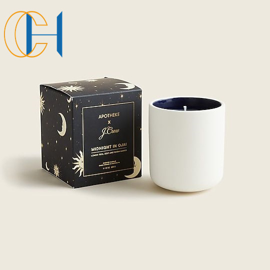 C&H Advanced Luxury Candle Holder Soy Wax Smokeless Scented Candle with Ceramic Jar