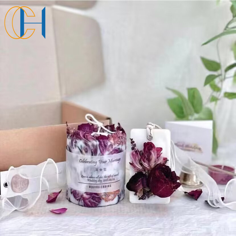 C&H  Wholesale Mother's Day Romantic Gift Box handmade  Cute Rose Flower Scent candles