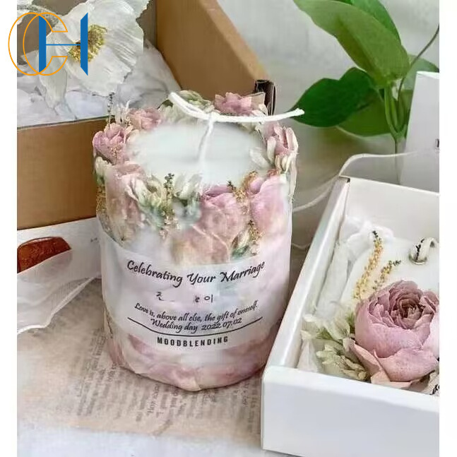 C&H  Wholesale Mother's Day Romantic Gift Box handmade  Cute Rose Flower Scent candles