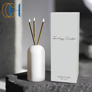 Everlasting Candle Clean Burning Liquid Oil Candle with Fragrance Allowed Custom Logo Fiberglass Wick Timeless Candles