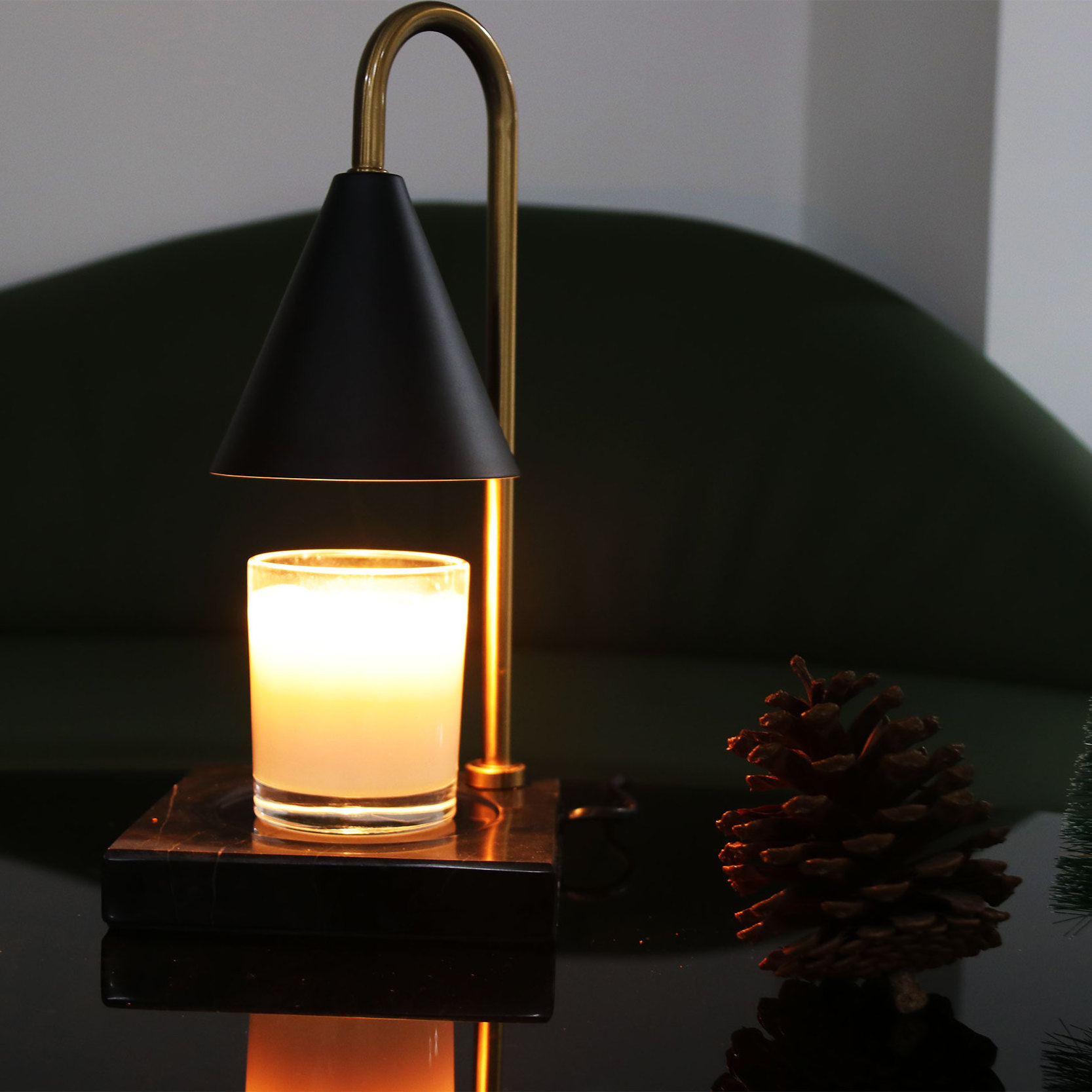 Luxury Battery Electric Minimalism Candle Warmer Lamp for Candle Melting Home Decor Home Fragrance