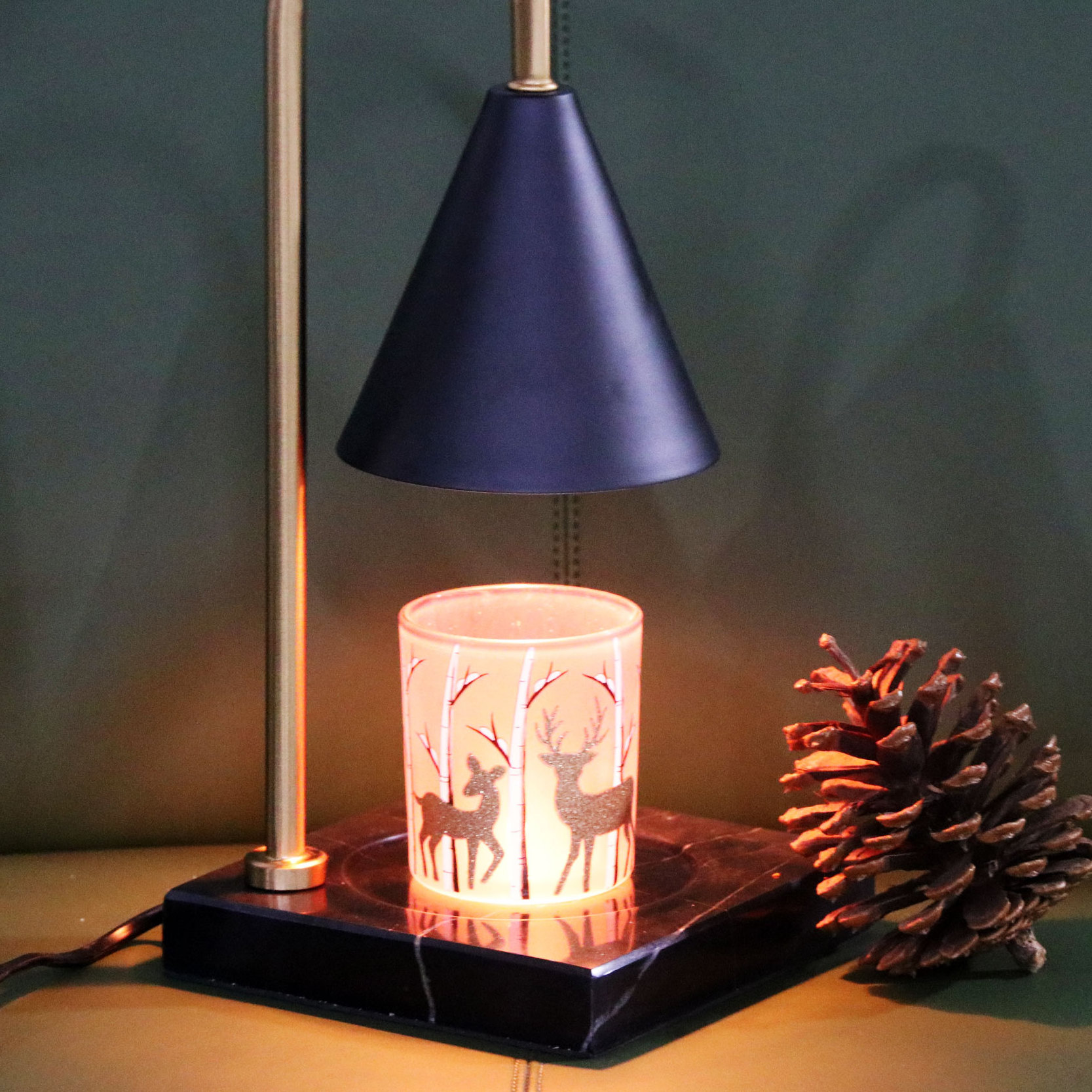 Luxury Battery Electric Minimalism Candle Warmer Lamp for Candle Melting Home Decor Home Fragrance