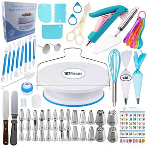 Multifunctional Baking Tools Accessories Stainless Steel Decorating Mouth Set 107 Piece Set Cream Cake Decorating Baking Set