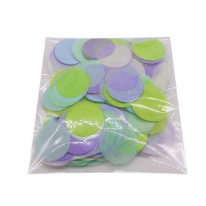 Wholesale Custom Party Decoration Bluk Bag Circle PVC Loose Tissue Biodegradable Paper Wedding Confetti