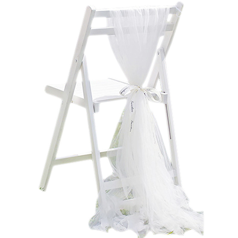 Wedding Supplies Gauze Decoration Backdrop Stair Draperies Wedding Chair Drapes For Wedding Decoration