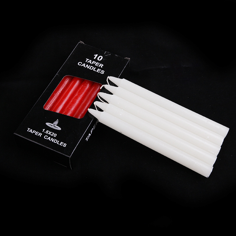 Wholesale Smokeless Romantic Wedding Long Pole Emergency Candle Household Lighting Paraffin Red And White Candle