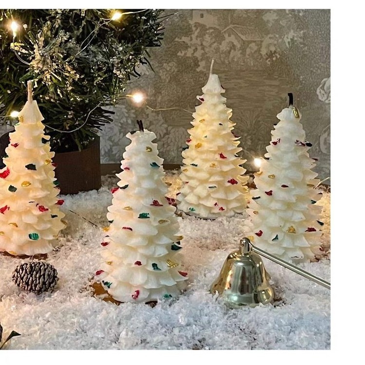 Christmas Handmade Fragrance Birthday Gift Scene Arrangement Christmas Tree Beeswax Scented Candles