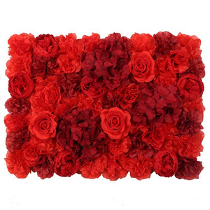 Creative Simulation Decorative Roses Wall Wedding Decoration Backdrop 3D Artificial Flowers Wall Decor