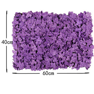 Wholesale Wedding Backdrop Decoration Artificial Hydrangea Purple 3D Flower Wall For Wedding Event