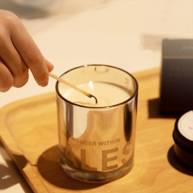 Home Decoration Low Temperature Lasting Romantic Candle Silver Cup Soy Wax Scented Candle