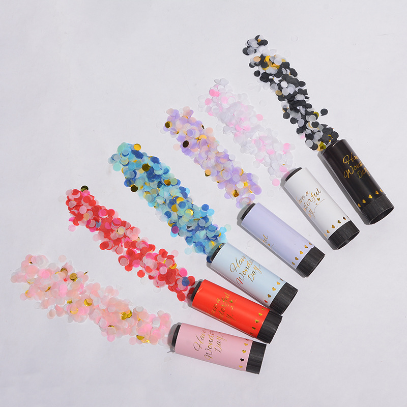 Birthday Party Wedding supplies 11cm Spring Round Confetti Mini Hand-twisted Firework Tube Small Salute