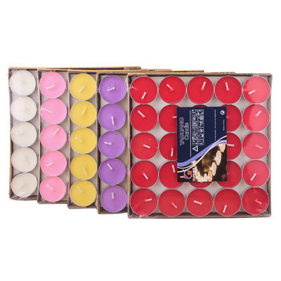 Wholesale Scented Candle Romantic Proposal Colorful Ghee Wax 2 Hours 100Pcs Mini Tealight Candles