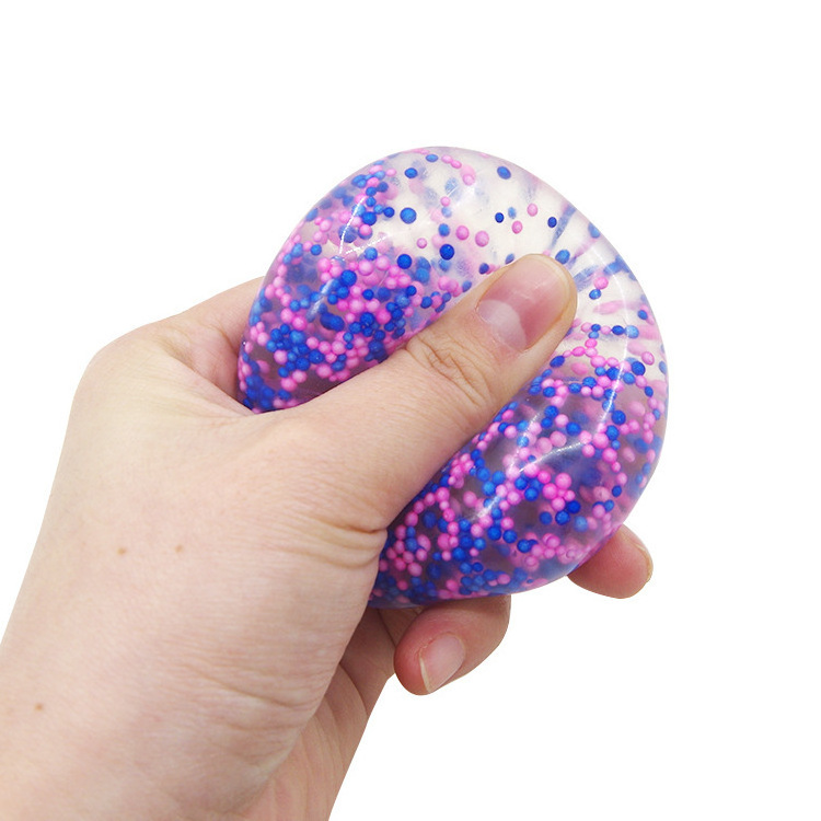 Wholesale High Quality Bead Gel Squeeze Stress Balls Fidget Toys TPR Extrusion Stretchy Ball