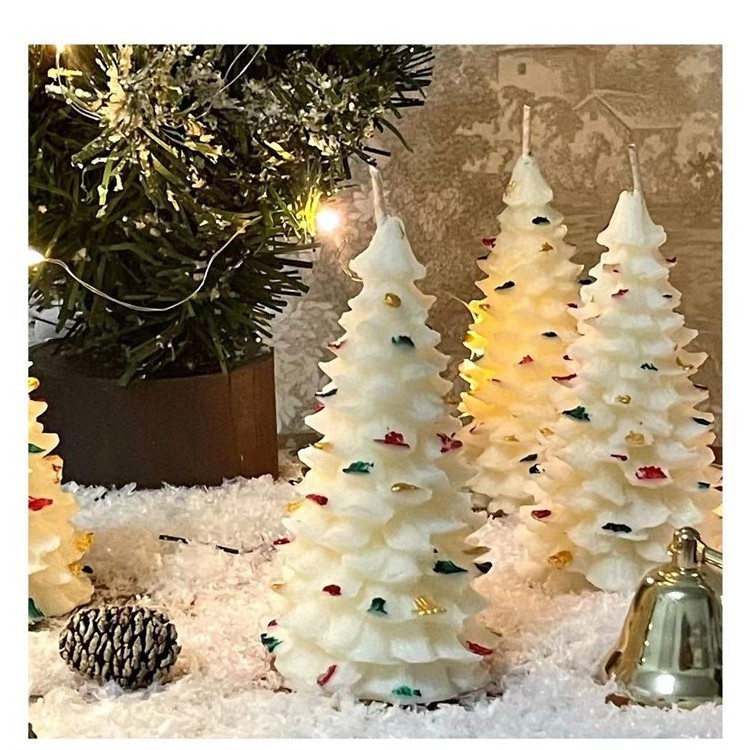 Christmas Handmade Fragrance Birthday Gift Scene Arrangement Christmas Tree Beeswax Scented Candles