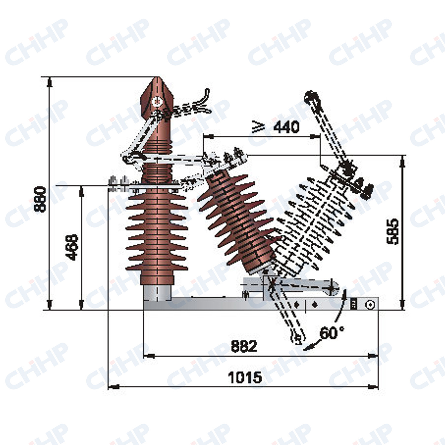 ODM AC High Voltage Disconnect Vacuum Load Break Switch Manufacturer of Outdoor Stainless Steel Switch 10kv 3 Voies 3p ISO9001