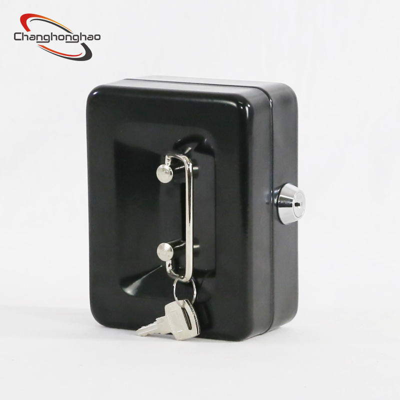 black metal cash safe box with 2 keys wholesale small money box safe