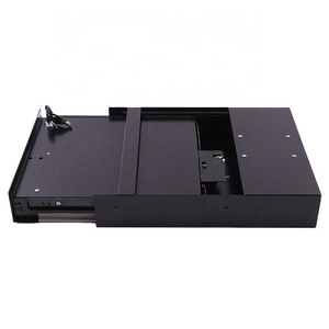 Hidden gun safe box with digital code lock home drawer type fingerprint gun box safe