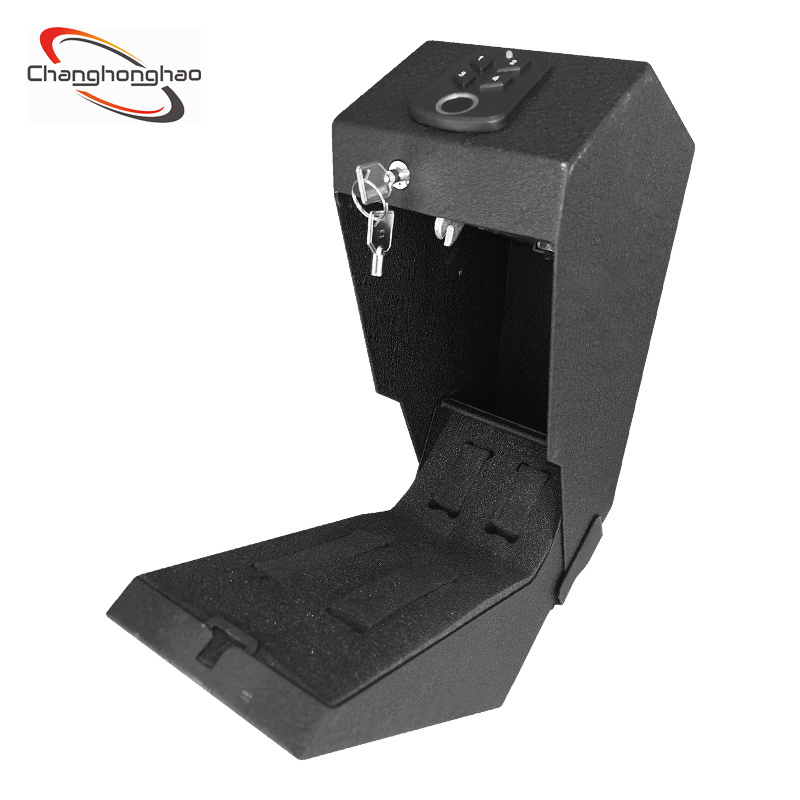 Small home secret gun box safe with fingerprint lock  hidden fingerprint password gun safe