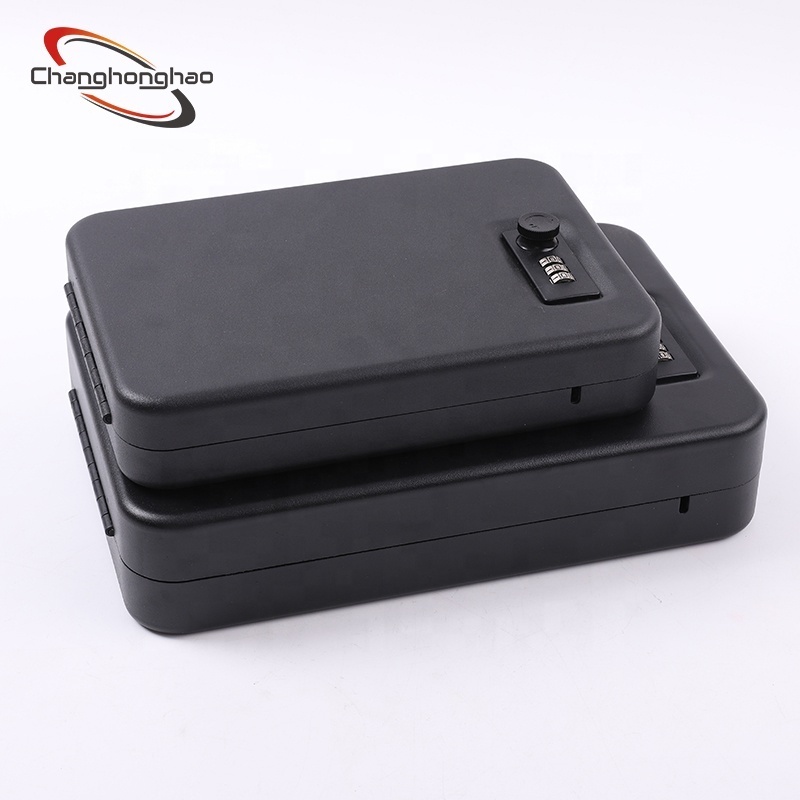 Small portable metal combination lock gun safe box custom car cash box safe