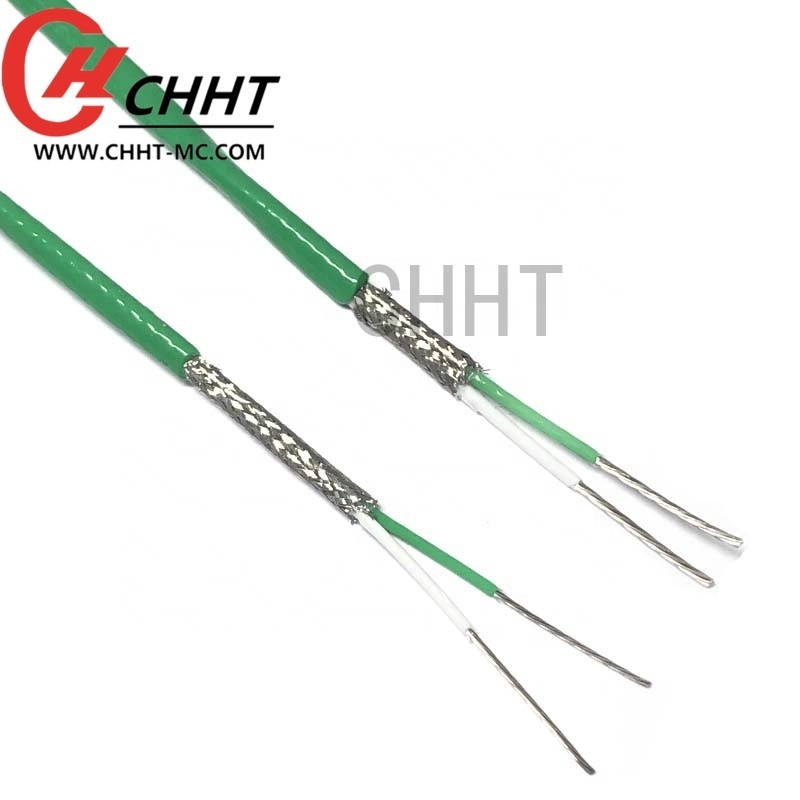 High stability compensation wire glass fiber braided shield thermocouple extension wire