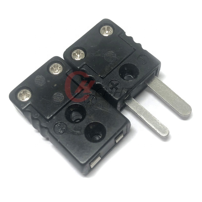 J-type flat pin thermocouple connector  thermocouple type j  male&female plug