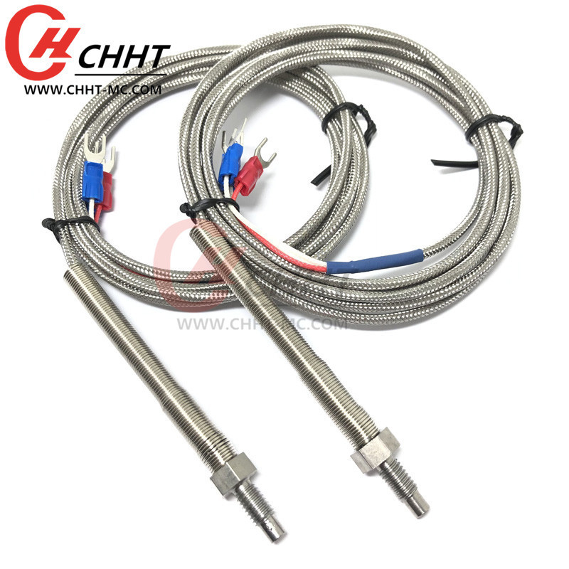 CHHT-MC Type PT100 thread M6 temperature sensor with high quality rtd temperature