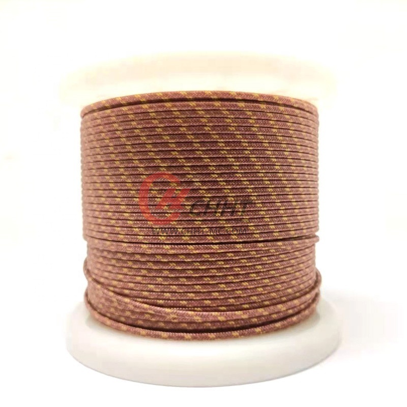 New style 2*24AWG high temperature nichrome K type fiberglass braided thermocouple wire KX-H-ANSI-CH with high quality