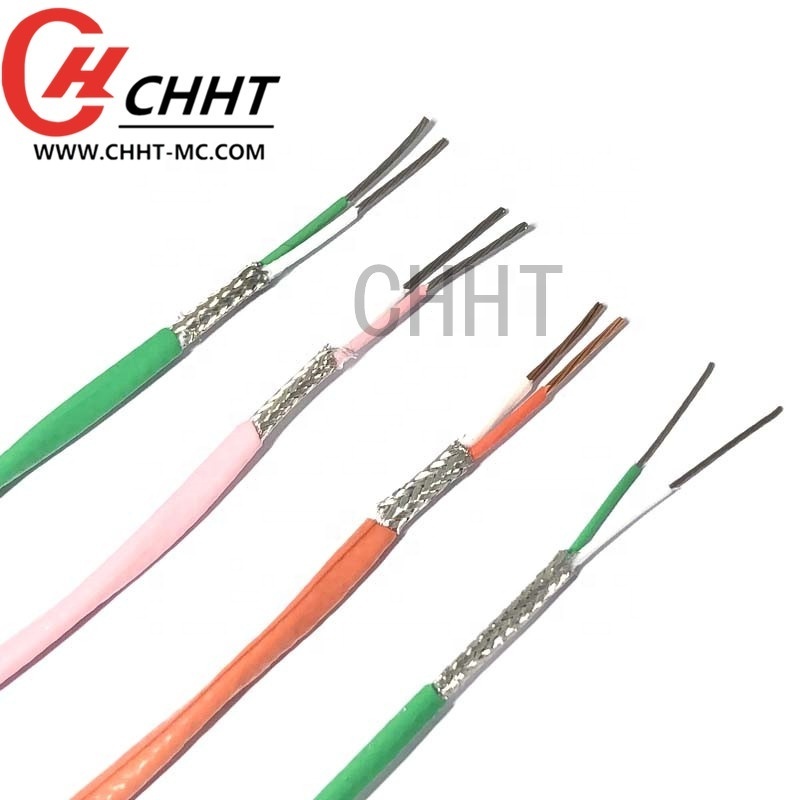 High stability compensation wire glass fiber braided shield thermocouple extension wire