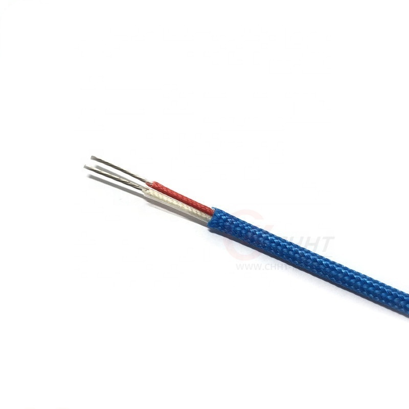 K type 2*7*0.3mm KXHH-CH good quality thermocouple wire with fiberglass insulation