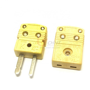 K type thermocouple mini connector with flat pins