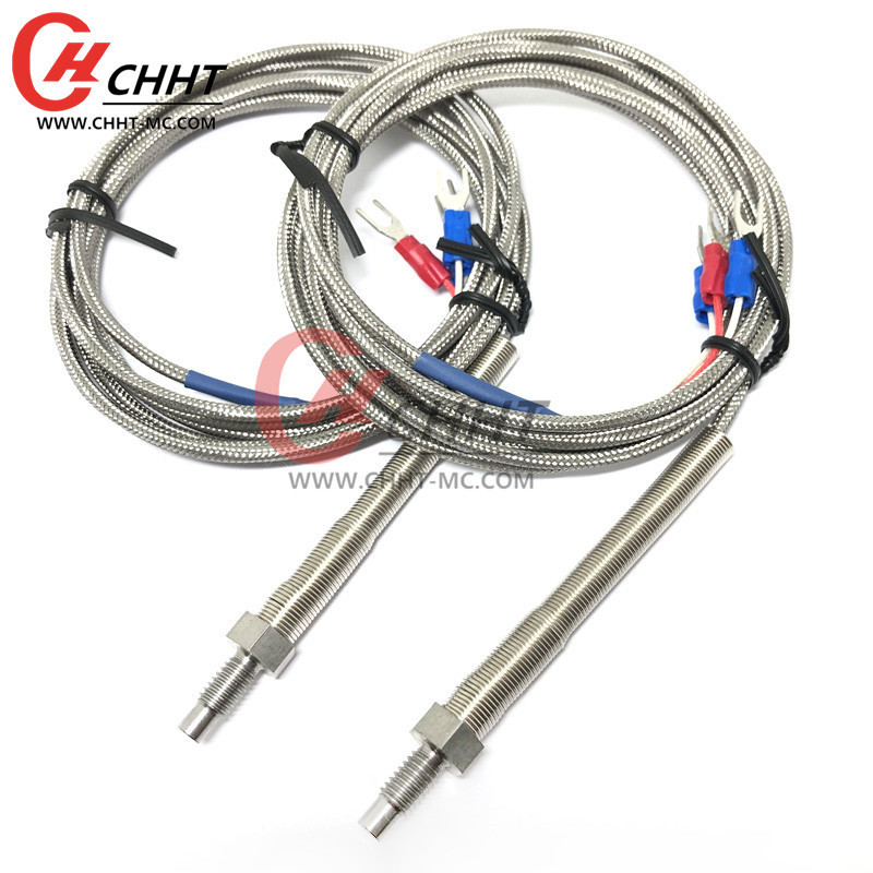 CHHT-MC Type PT100 thread M6 temperature sensor with high quality rtd temperature