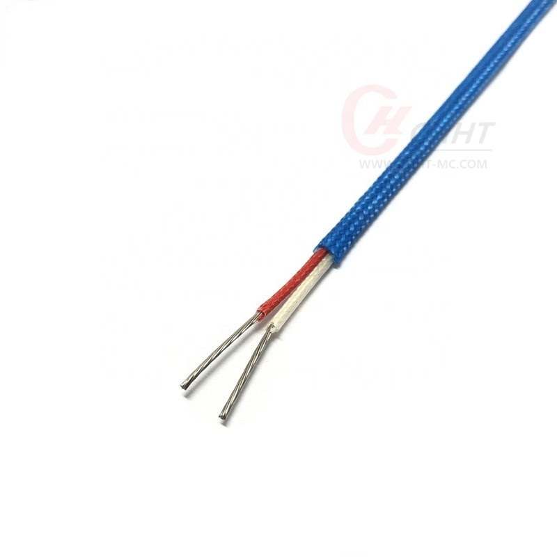 K type 2*7*0.3mm KXHH-CH good quality thermocouple wire with fiberglass insulation