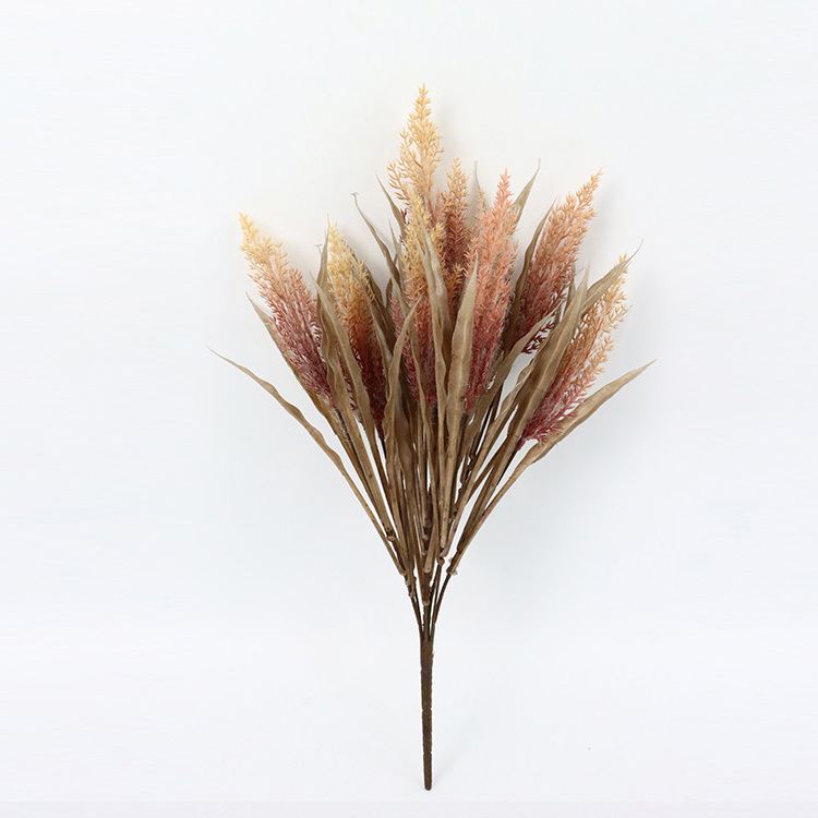 Faux Plastic Wheat Grass 48cm Bamboo wheatear bunch decorative artificial wheat grass