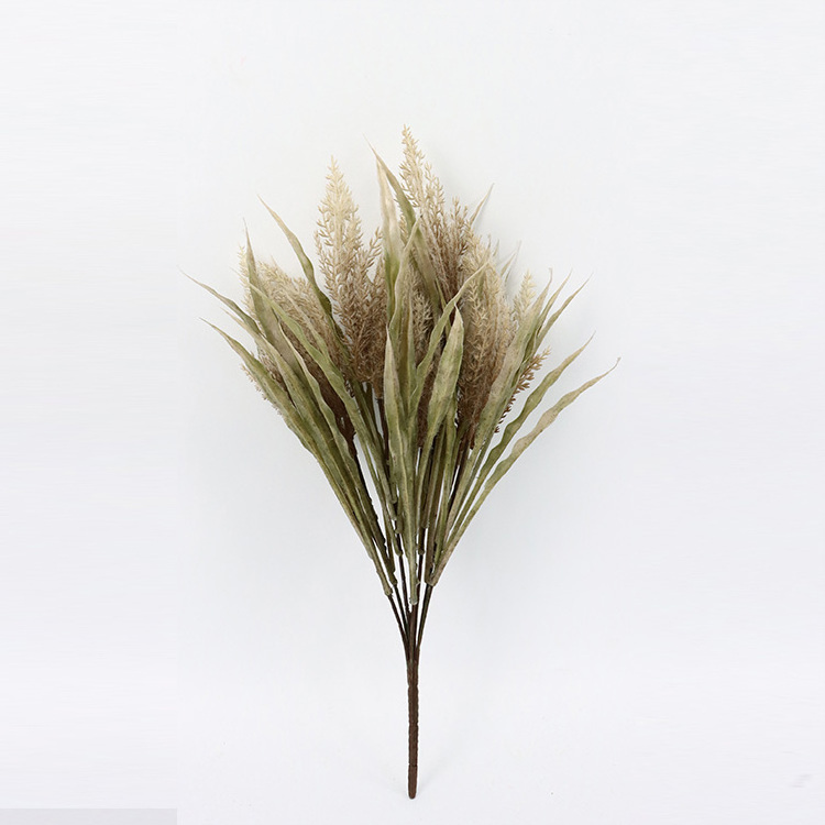 Faux Plastic Wheat Grass 48cm Bamboo wheatear bunch decorative artificial wheat grass