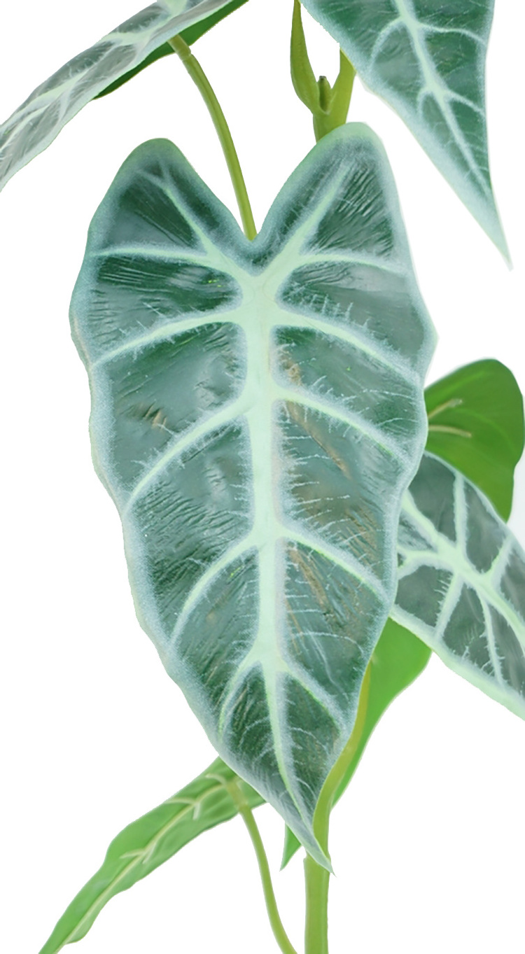 PE IRON PEVA artificial leaves plastic 7 lvs 71cm Single real touch caladium artificial leaf stem