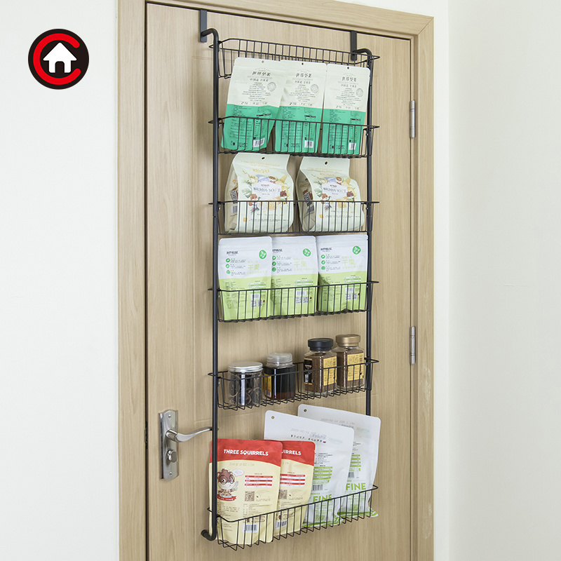 Hot Selling Pantry Organization And Storage for kitchen 6 Tier Over The Door Storage Shelf Hanging Metal Pantry Rack Organizer