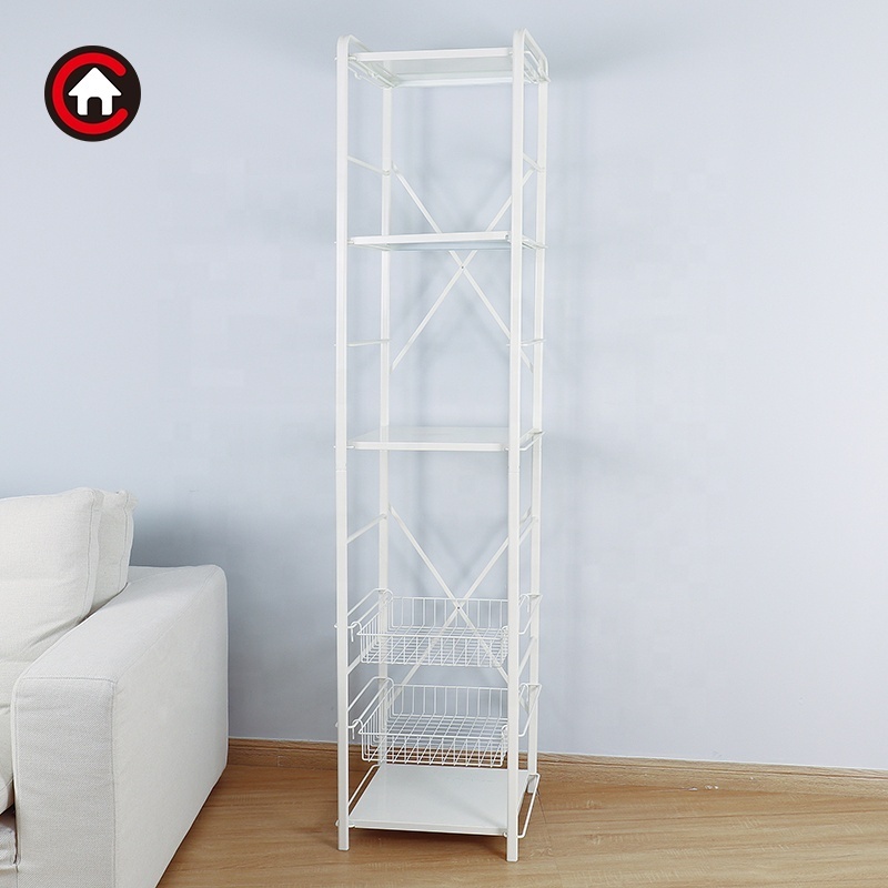 6-Tier Modular Metal Storage Shelf Storage Rack for Home Kitchen Display Rack Shelf