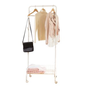 Clothing Rack Garment Rack Hanger Coat Rack with Basket For Bedroom Entryway