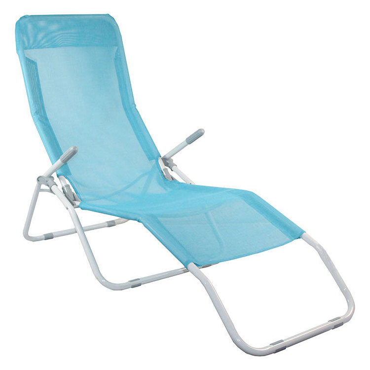 used outdoor portable most comfortable mesh floor high backrest camping beach folding recliner zero gravity chair with footrest