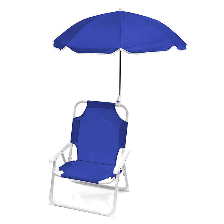 baby low aluminum fabric canvas backrest small umbrella portable lounger children canopy sun shade folding kids beach chair