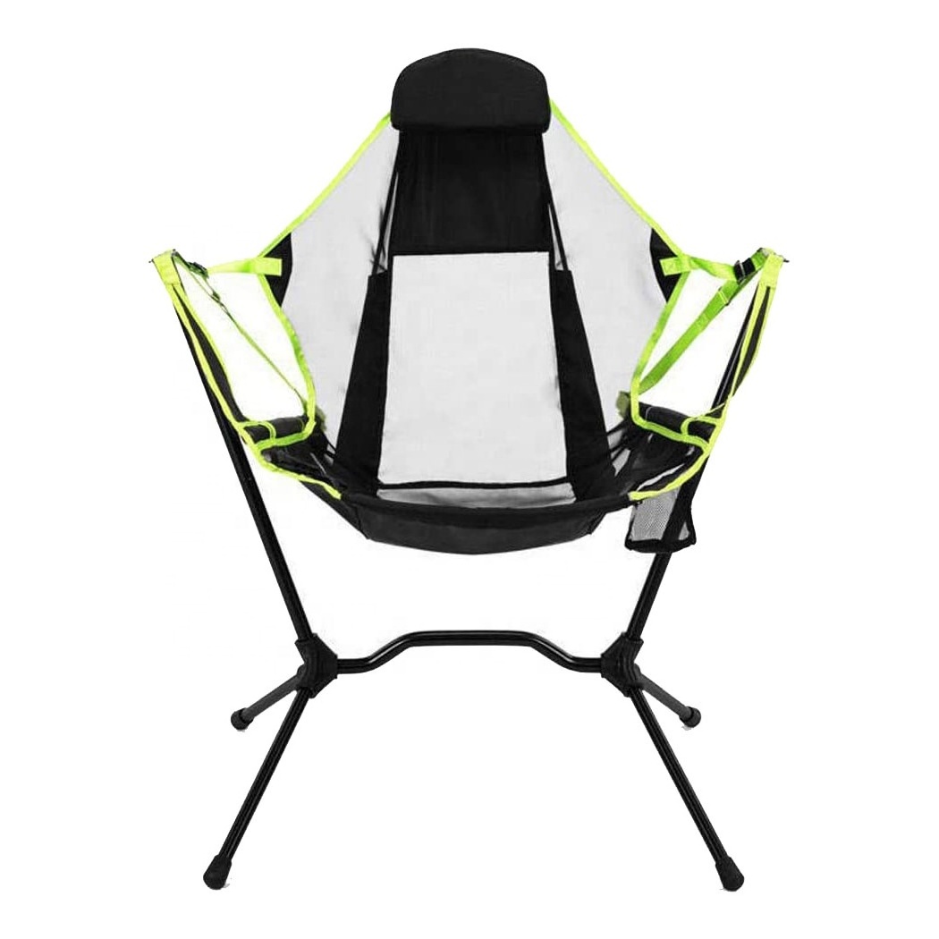 luxury relaxation outdoor rocking recliners folding camping chair swing