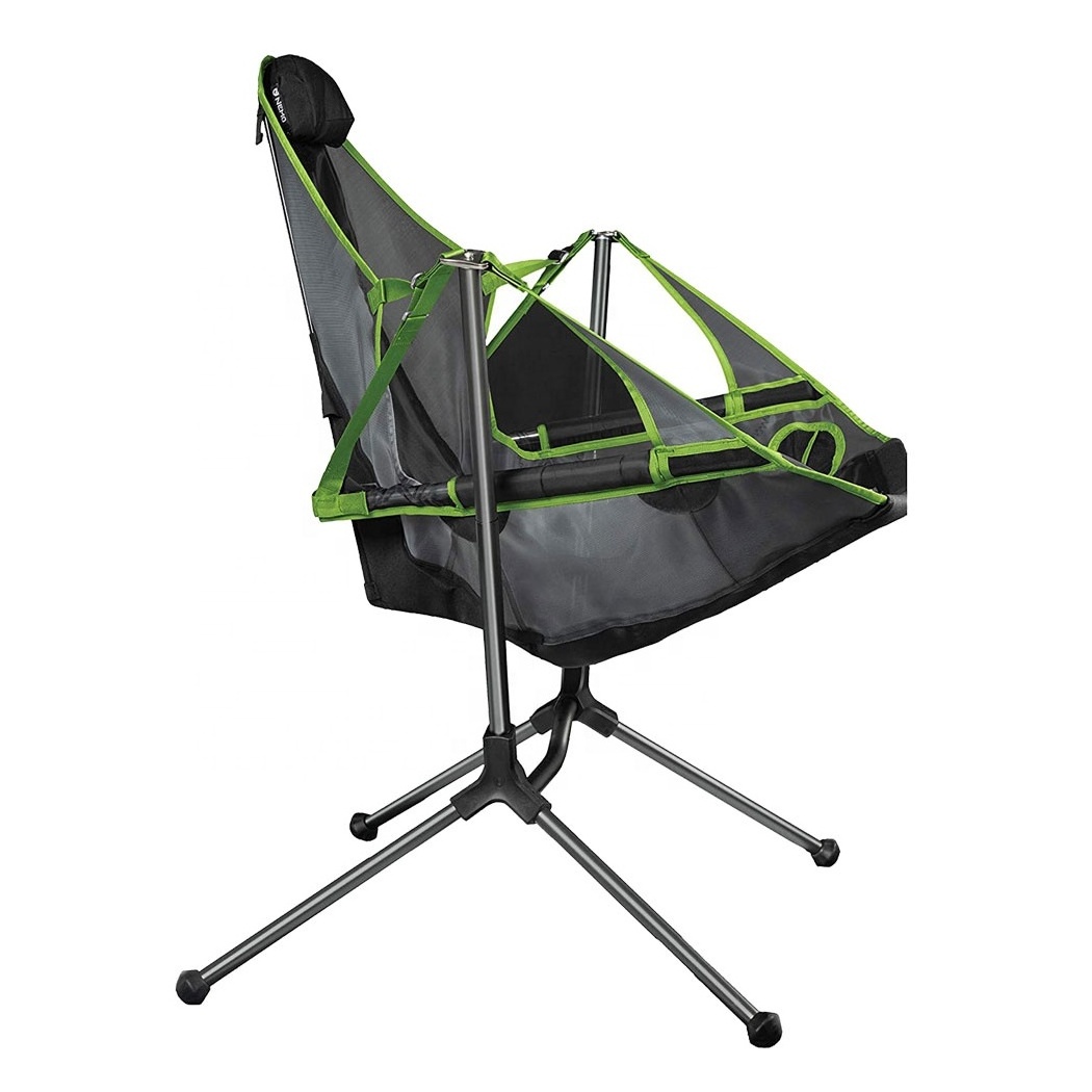 luxury relaxation outdoor rocking recliners folding camping chair swing