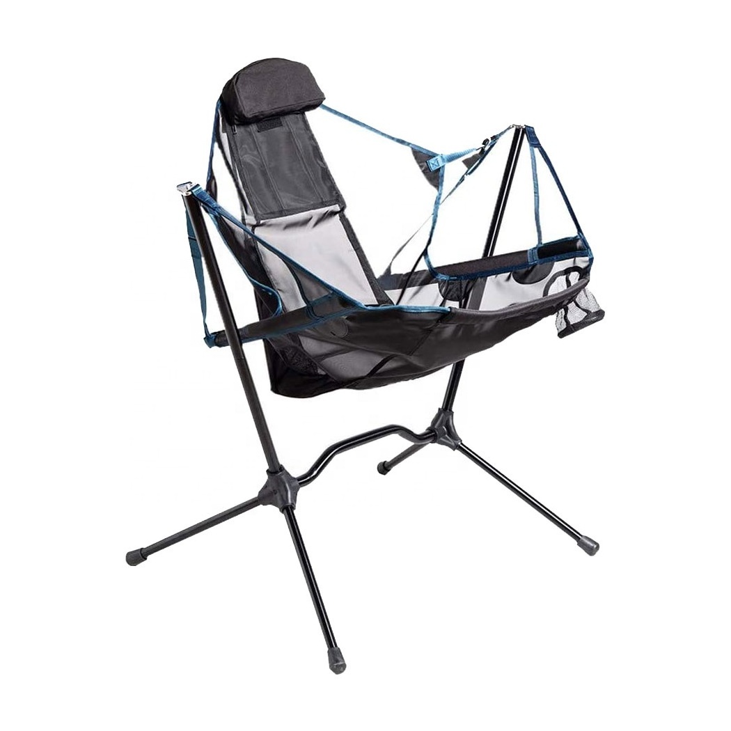 luxury relaxation outdoor rocking recliners folding camping chair swing