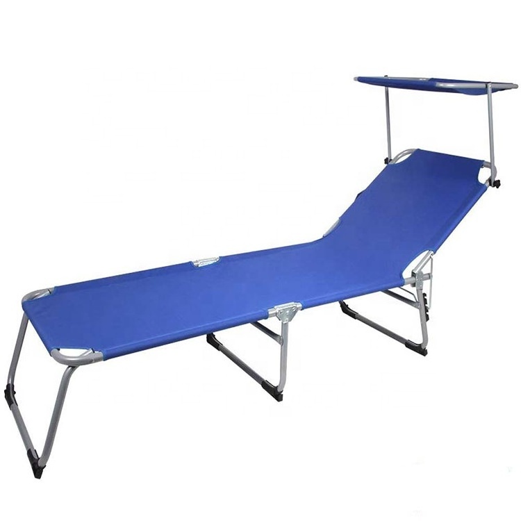 Outdoor Metal Portable Beach Chaise Folding  Sun Lounge Chair