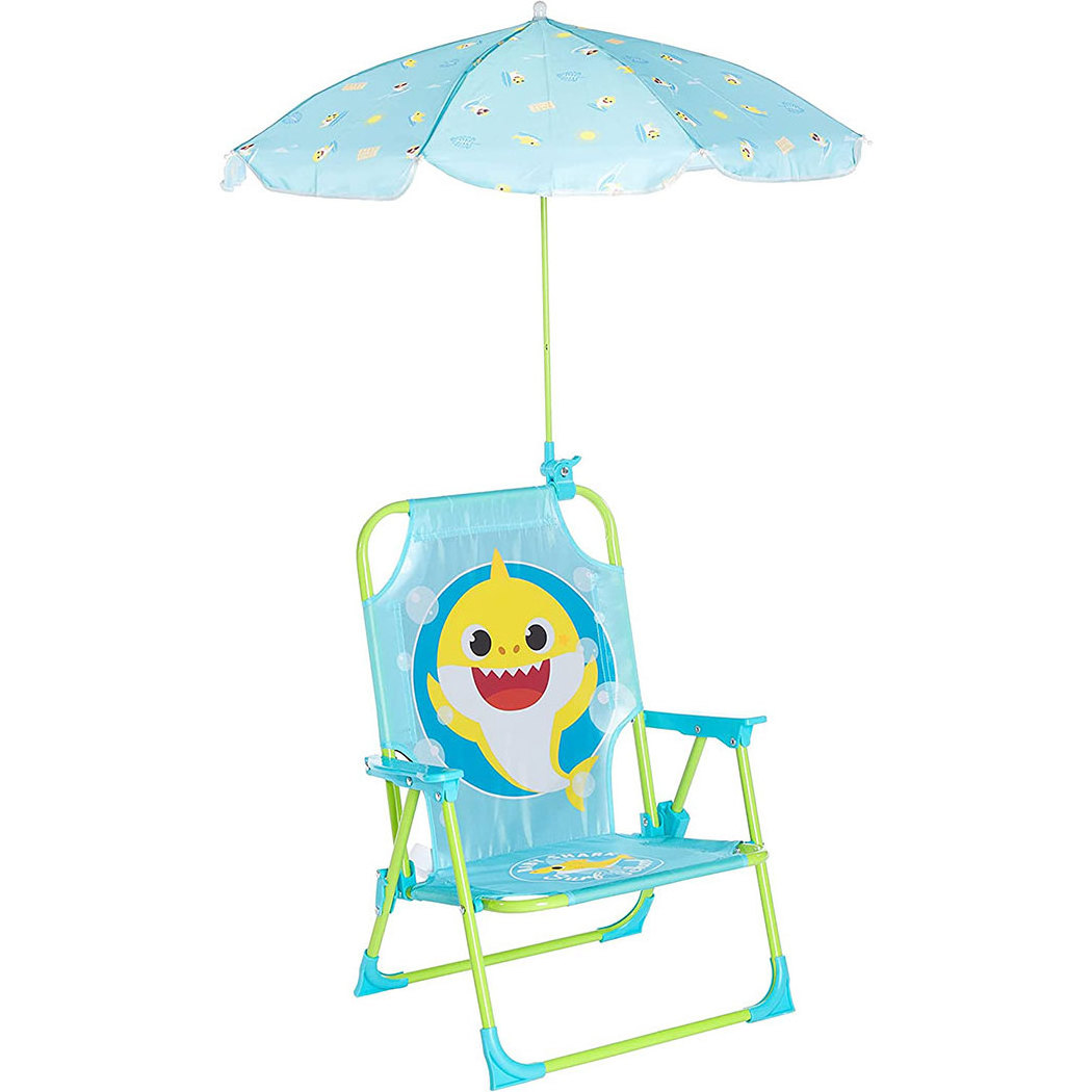 compact kid beach chair and umbrella with canopy set