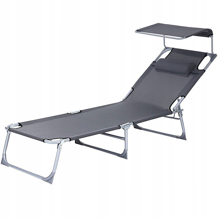 Outdoor Folding Chair Beach Bed Portable Beach Chaise Lounge Chairs Fishing Chair Metal