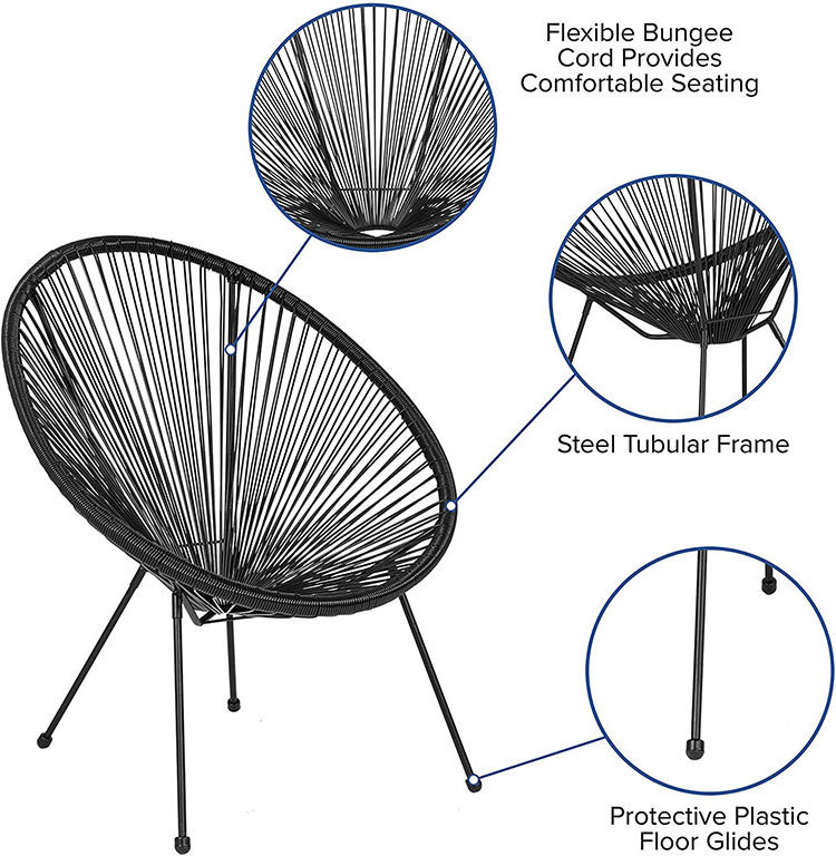 rattan furniture patio use papasan chair cane wholesale acapulco rosary wicker chair outdoor